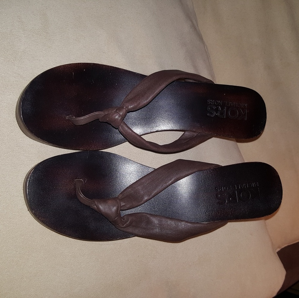 Michael Kors Wooden and Studded Sandals